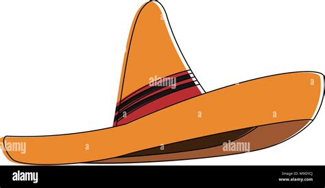 Mexican mariachi hat cartoon vector illustration graphic design Stock ...