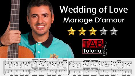 Mariage Damour Wedding Of Love Classical Guitar Tutorial Sheet