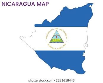 High Detailed Map Nicaragua Outline Map Stock Vector Royalty Free