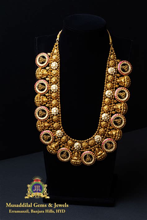 Southindianjewellery Kundan Nakshi Haaram In 2024 Bridal Gold