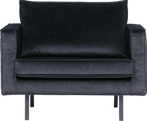 Bepurehome Rodeo Velvet Fauteuil Zwart Bol