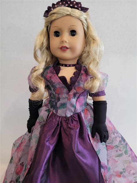 18 Inch Doll Gilded Age Inspired Purpe Ballgown Etsy