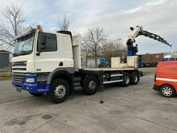 DAF CF 85 430 8X4 MANUAL FULL STEEL PALFINGER PK44 Dropside Flatbed