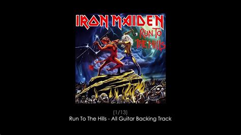 Iron Maiden Run To The Hills All Guitar Backing Track 113 Youtube