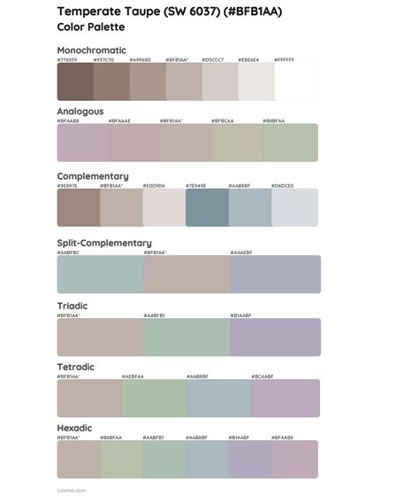 Sherwin Williams Temperate Taupe Sw 6037 Paint Coordinating Colors