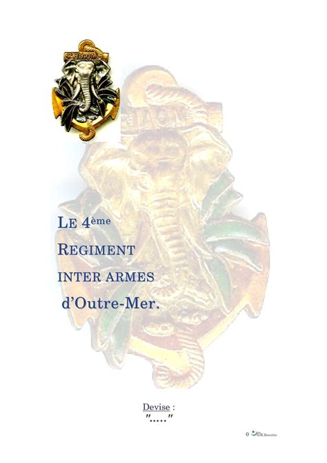 Calam O Le Me R Giment Inter Armes D Outre Mer