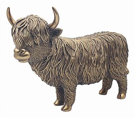 Highland Cow Bronze Figurine Extra Large Leonardo Collection Bronze Gifts