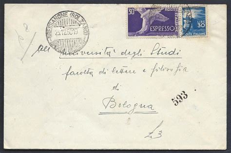 STORIA POSTALE REPUBBLICA 1950 Espresso Da Bressanone A Bologna C5 EBay