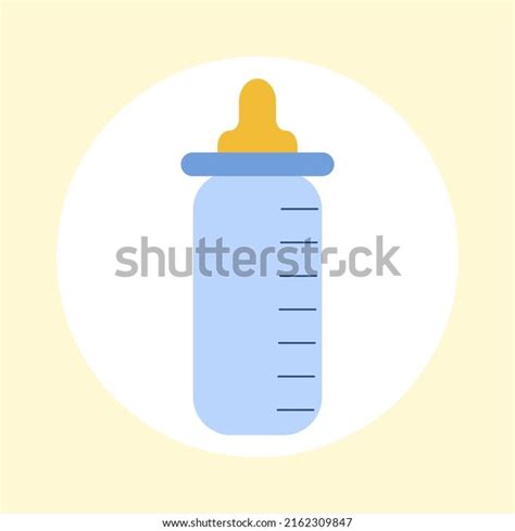 Vector Illustration Baby Bottle Blue Color Stock Vector (Royalty Free) 2162309847 | Shutterstock