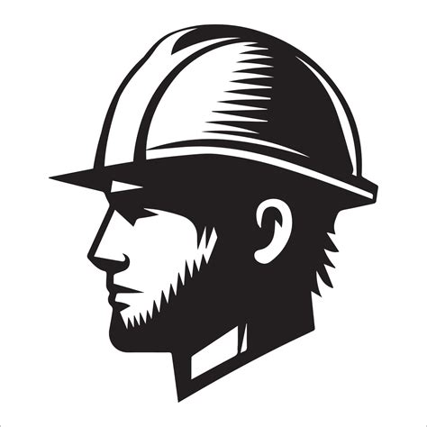 A construction worker Head silhouette - Construction Worker Logo ...