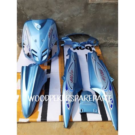 Jual FULL BODI HALUS YAMAHA MIO SPORTY BIRU TELOR ASIN STRIPING