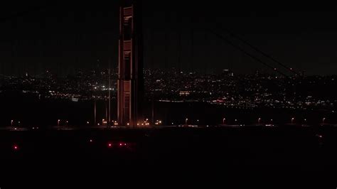 Aerial Night View Of Golden Gate Bridge In Stock Footage SBV-348724183 ...