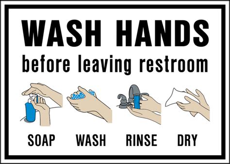 Wash Hands Western Safety Sign