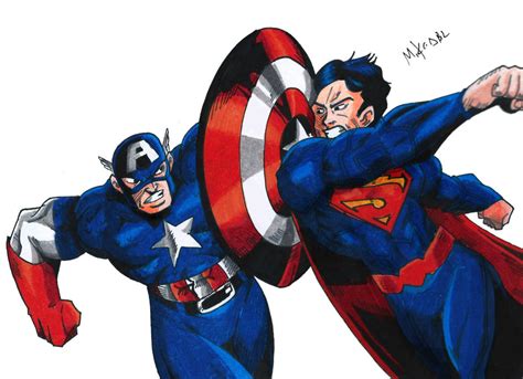 Captain America Vs Superman By Mikees On Deviantart