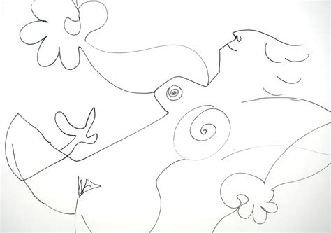 Lot Romero Britto Running Naked Drawing