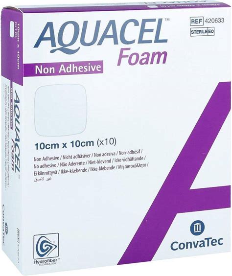 Convatec Aquacel Foam Non Adhesive Hydrofiber Dressing Foam Cm Cm