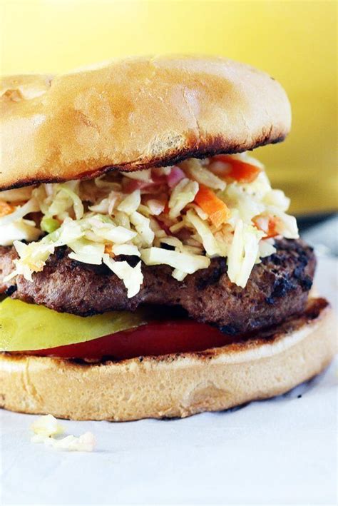 Southern Style Slaw Burger Southern Burger Recipe Slaw Burger Recipe