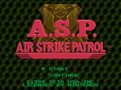 A S P Air Strike Patrol Start Up Super Nintendo Snes Youtube