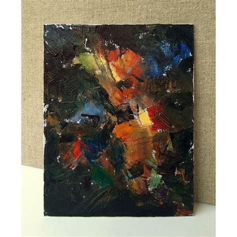 First quarter moon ART ORIGINAL Abstract Oil Painting - Inspire Uplift