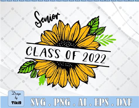 Senior 2022 Shirt Sunflower T Shirt Class Of 2022 Graduation Shirt