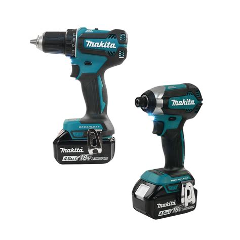 MAKITA 18V LXT Brushless Cordless Drill-Driver & Impact Driver Kit w/2 ...