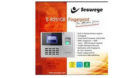 Secureye S B251cb Biometric Attendance System For Access Control At Rs 6750 In Vasai Virar