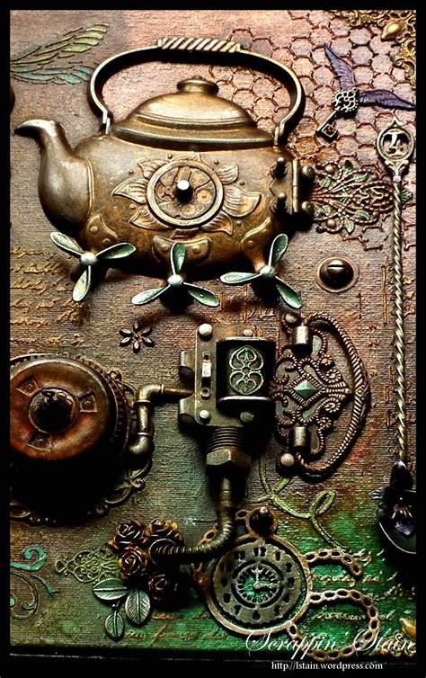 Time Machine | Steampunk mixed media art, Mixed media art canvas ...