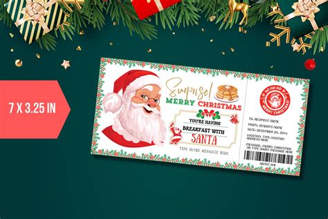 Editable Breakfast With Santa Template Flyer Breakfast Etsy