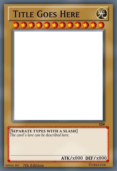 Yugioh Card Template