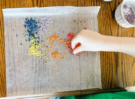 Crayon Suncatcher Wax Paper Melted Crayon Art Fox Farm Home