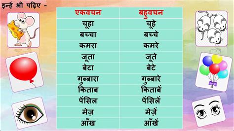 Class 3 Hindi Grammar Vachan Youtube