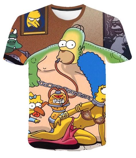 Bart Simpson Desnudo Homero Simpson T Camisa Ropa Popular Camiseta