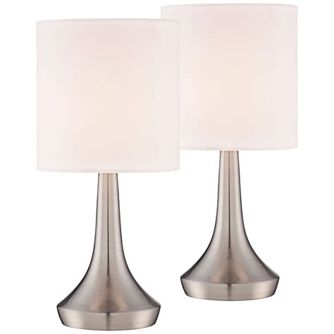 360 Lighting Modern Small Accent Table Lamps 13" High Set of 2 Touch On ...