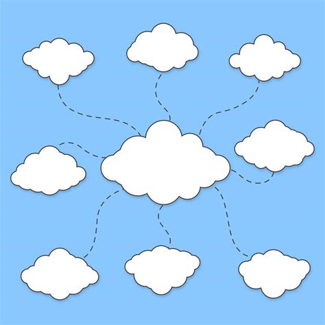 Cloud diagram on blue background 1218574 Vector Art at Vecteezy