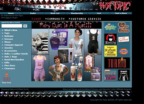 Hot Topic In 2002 Hot Topic Topics Hot Topic Website