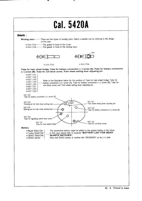 Seiko Caliber 5420 - Watch Movement Guide
