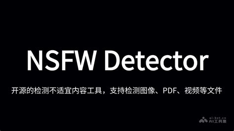 Nsfw Detector 开源 Ai 不适宜内容检测工具，支持识别图像、pdf、视频文件 Ai工具集