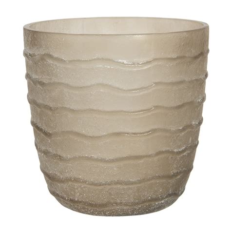 Clayre Eef Theelichthouder Ø 13x13 cm Beige Glas Rond