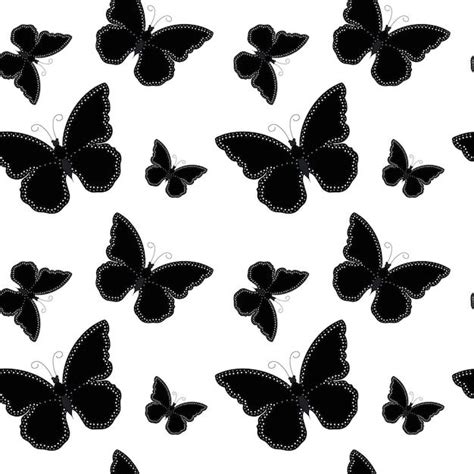 Mariposas Negras De Patrones Sin Fisuras Premium Vector Freepik