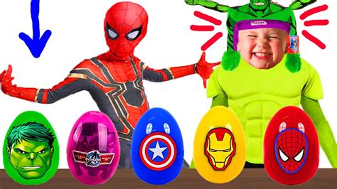 Play Doh Superhero Surprise Eggs Opening With Batman Spiderman Superman