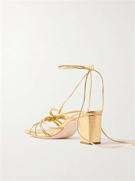 Loeffler Randall Ryder Metallic Leather Sandals Net A Porter