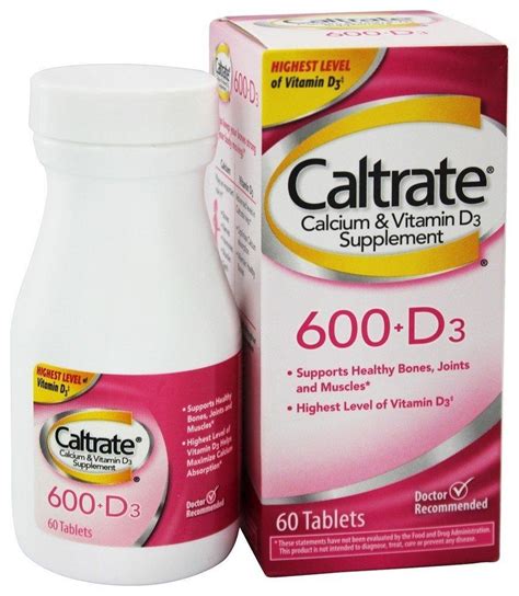 Caltrate 600 D Calcium Supplement 60 Ct