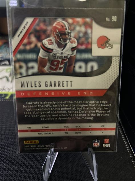 Panini Prizm Silver Prizm Myles Garrett Cleveland Browns