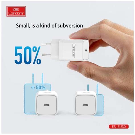 Earldom Charger EU30 PD 20W Fast Charger With Cable Type C To Type C