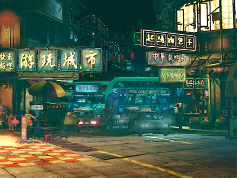 The Mugen Fighters Guild Street Fighter V Bustling Side Street