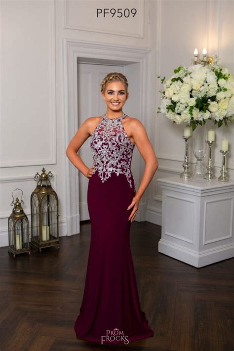 Pf Blackcurrant Silver Prom Evening Dress Dot S Frocks