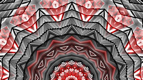 Red Radial Bridge Kaleidoscopic Full Hd Motion Background Video Art Vj