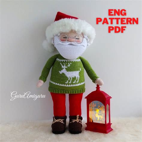 Santa Claus Crochet Pattern, Crochet PATTERN, PDF in English, Amigurumi ...