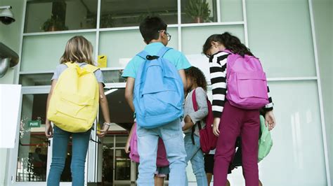 Free Stock Video Group Of Kids Of Different Ages Going Up Stairs To