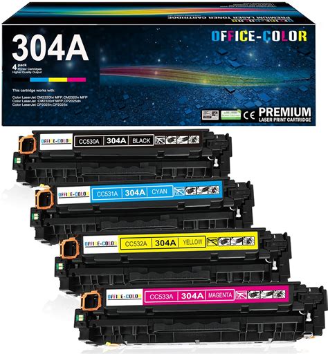 304a Toner Cartridges 4 Pack Replacement For Hp 304a Works With Color Laserjet